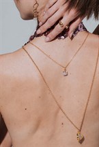 Rosary Necklace Pink Quartz - фото 122843