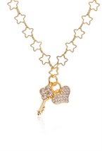 Long Gold Necklace with Gold - фото 122875
