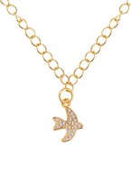 Roses Mother of Pearl Rhodium Necklace - фото 122881