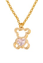 Teddy Cubic Zirconia Pedant Necklace - фото 122892