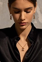 Teddy Cubic Zirconia Pedant Necklace - фото 122893