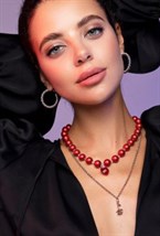 Pink Swarovski Necklace and Swarovski Pink Crystal - фото 122908