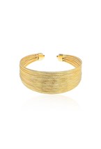 Double-ring bracelet with a chain and beads - фото 123023