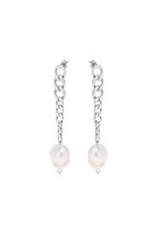 Long earrings with a metal bead. Gold - фото 123187