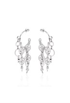 Earrings with Black Enamel Gold - фото 123193