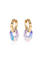 Earrings rings with Swarovski crystal - фото 123199
