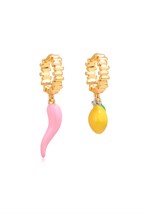 Fish and Shell Pendant Earrings - фото 123211