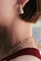 Lemon and Pepper Pendant Earrings Gold - фото 123213