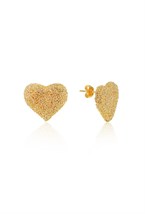 Stud earrings with a sugar effect Gold - фото 123226