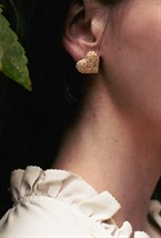 Stud earrings with a sugar effect Gold - фото 123228