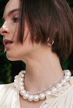 Earrings with a mirror effect - фото 123236