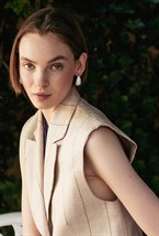 Earrings with a twisted seam - фото 123249