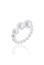 Earrings with a seam of crumpled metal - фото 123253