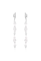 Long earrings with Green Jasper stone Gold - фото 123271