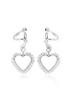 Long earrings with Rhinestone Pendants Rhodium - фото 123277