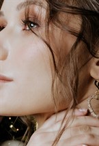 Earrings with a Crystal Heart Pendant - фото 123281