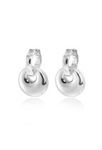 Bicolor ring earrings Gold - фото 123297