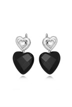 Earrings Transformer with Dove pendants Gold - фото 123344