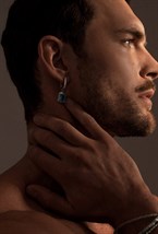 Swarovski Blue Heart Pendant Earrings - фото 123362