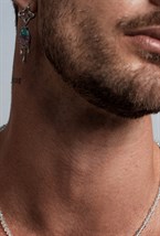 Drop Earrings with Colored Pendants Gold - фото 123374