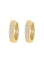Earrings with pendants with an Eye symbol Rhodium - фото 123376