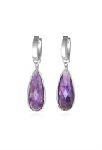 Congo Earrings with Amethyst Drop - фото 123393