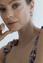 Mini Hearts Hoops Earrings Silver - фото 123399