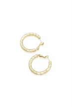 Hoops Earrings Geometry Gold Plated - фото 123410
