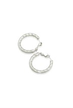 Hoops Earrings Geometry Rhodium Plated - фото 123417