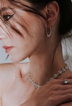 Pearls Hoops Earrings - фото 123424