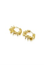 Hoops Twisted Earrings Gold Plated - фото 123428