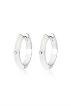 Hoops Mother of Pearl Rhodium - фото 123446