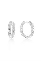 Sugar Effect Hoops Earrings - фото 123449