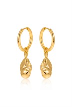Hoops Gold Pearl Earrings - фото 123455