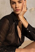 Circle Rhodium Earrings - фото 123474