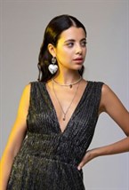 Large Heart Wide Hoops Earrings - фото 123487