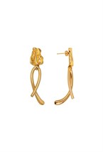 Zig Zag Gold Earrings - фото 123492