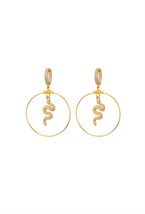 Snakes Hoops Gold - фото 123517
