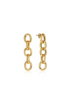 Chains Gold Earrings - фото 123526