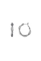 Hoops Twisted Silver - фото 123593