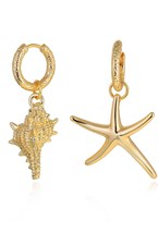 Congo earrings with star and turitella pendants - фото 123600