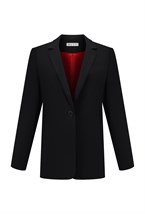 Жакет черный с декором цветы на магнитах - фото 125767