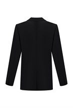 Жакет черный с декором цветы на магнитах - фото 125771