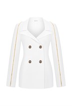 Жакет белый с воланами - фото 125782