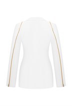 Жакет белый с воланами - фото 125783