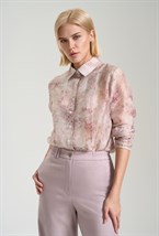 Блуза с цветочным принтом - фото 125815