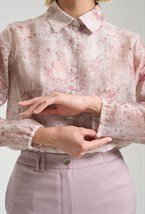 Блуза с цветочным принтом - фото 125817