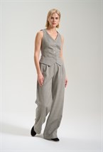 Жилет серый, полоска - фото 125841