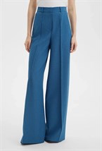 Брюки клеш синие - фото 125854