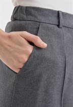 Брюки клеш серые - фото 125859